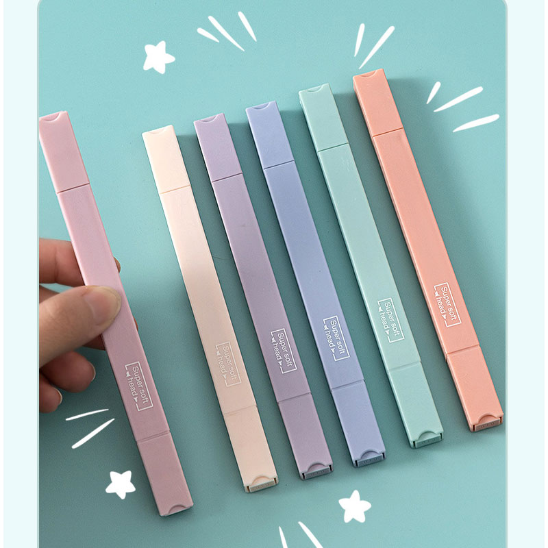 6 PCS Double Side Highlighter  - огляд і ціна Pastel Highlighter Set Double Ended